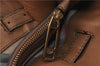 Authentic BURBERRY Vintage Leather Shoulder Hand Bag Purse Brown 4550C