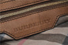 Authentic BURBERRY Vintage Leather Shoulder Hand Bag Purse Brown 4550C