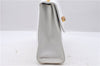 Authentic GUCCI Bamboo Hand Bag Purse Leather White 4550D