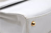 Authentic GUCCI Bamboo Hand Bag Purse Leather White 4550D