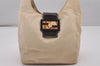 Authentic FENDI Vintage Shoulder Bag Purse Canvas Leather Beige 4553I