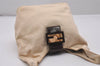 Authentic FENDI Vintage Shoulder Bag Purse Canvas Leather Beige 4553I