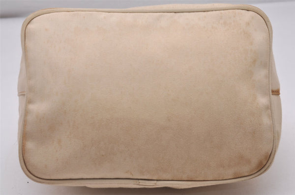 Authentic FENDI Vintage Shoulder Bag Purse Canvas Leather Beige 4553I
