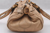 Authentic Chloe Paddington Leather Shoulder Hand Bag Beige 4554I