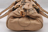 Authentic Chloe Paddington Leather Shoulder Hand Bag Beige 4554I