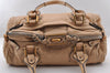 Authentic Chloe Paddington Leather Shoulder Hand Bag Beige 4554I