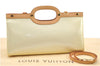 Authentic Louis Vuitton Vernis Roxbury Drive 2Way Hand Bag White M91374 LV 4555I