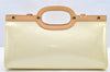 Authentic Louis Vuitton Vernis Roxbury Drive 2Way Hand Bag White M91374 LV 4555I