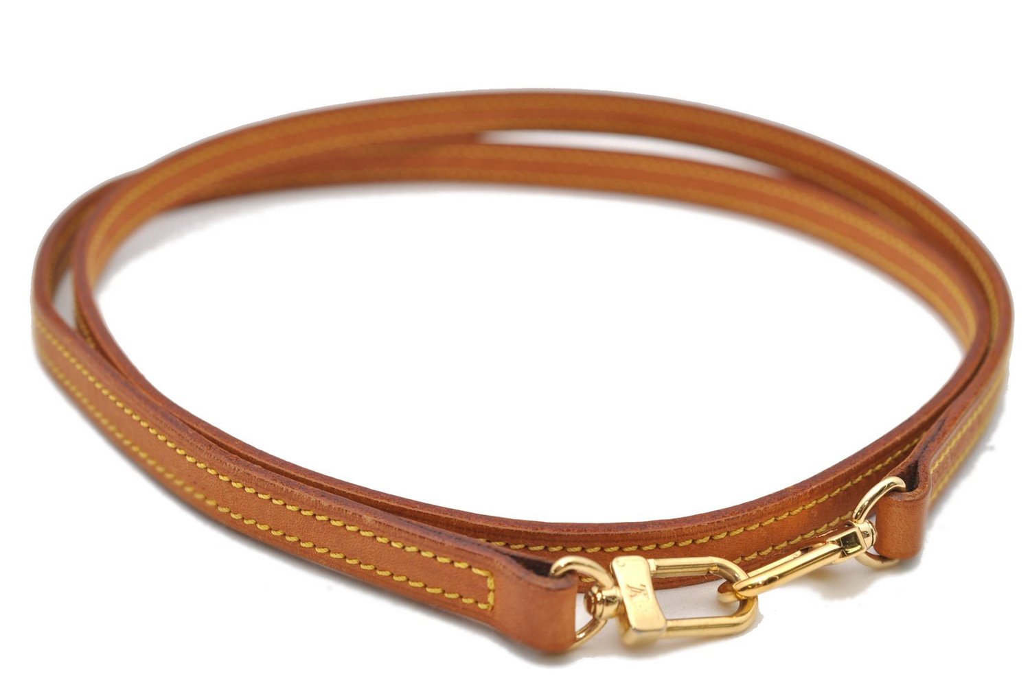 Authentic Louis Vuitton Leather Shoulder Strap Beige 47.2