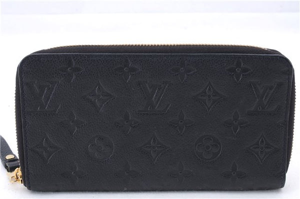 Authentic Louis Vuitton Empreinte Zippy Wallet Long Purse Navy M80958 LV 4558E