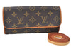 Authentic Louis Vuitton Monogram Pochette Twin PM Shoulder Bag M51854 LV 4559B