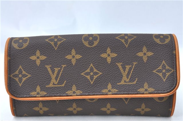 Authentic Louis Vuitton Monogram Pochette Twin PM Shoulder Bag M51854 LV 4559B