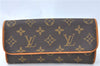 Authentic Louis Vuitton Monogram Pochette Twin PM Shoulder Bag M51854 LV 4559B