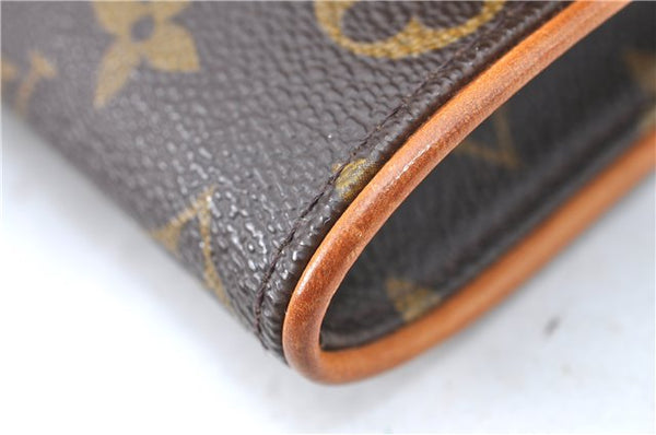 Authentic Louis Vuitton Monogram Pochette Twin PM Shoulder Bag M51854 LV 4559B