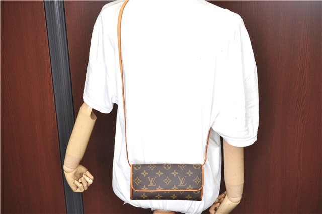Authentic Louis Vuitton Monogram Pochette Twin PM Shoulder Bag M51854 LV 4559B