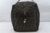 Authentic FENDI Zucca Travel Boston Bag Nylon Leather Brown 4559D