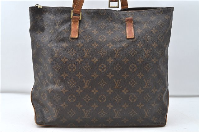 Authentic Louis Vuitton Monogram Cabas Mezzo Tote Bag M51151 LV Junk 4560D