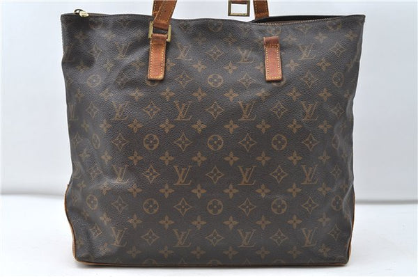 Authentic Louis Vuitton Monogram Cabas Mezzo Tote Bag M51151 LV Junk 4560D