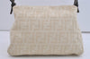 Authentic FENDI Zucca Mamma Baguette Shoulder Bag Canvas Leather Beige 4560I