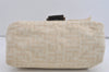 Authentic FENDI Zucca Mamma Baguette Shoulder Bag Canvas Leather Beige 4560I