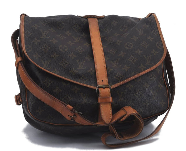 Auth Louis Vuitton Monogram Saumur 35 Shoulder Cross Body Bag M42254 LV 4561D