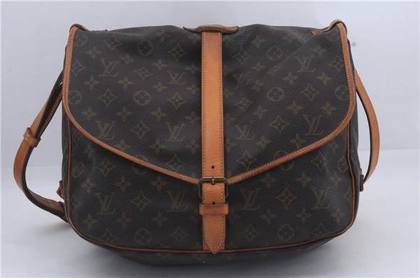 Auth Louis Vuitton Monogram Saumur 35 Shoulder Cross Body Bag M42254 LV 4561D