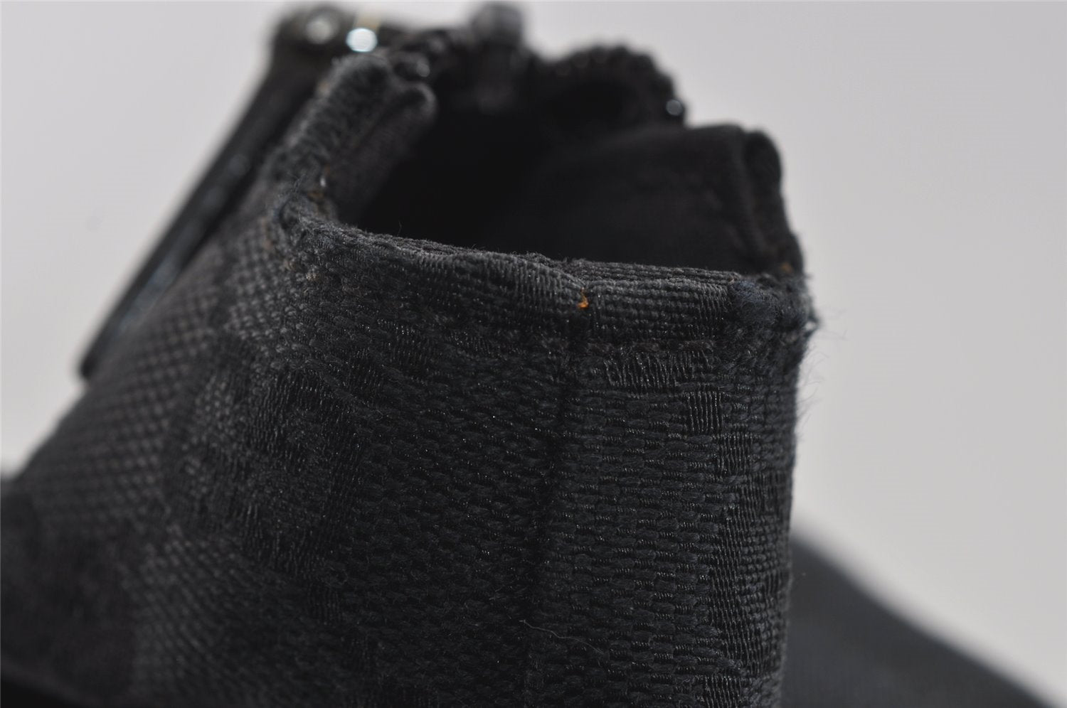 Authentic GUCCI Shoulder Cross Body Bag GG Canvas Leather 145856 Black 4561I