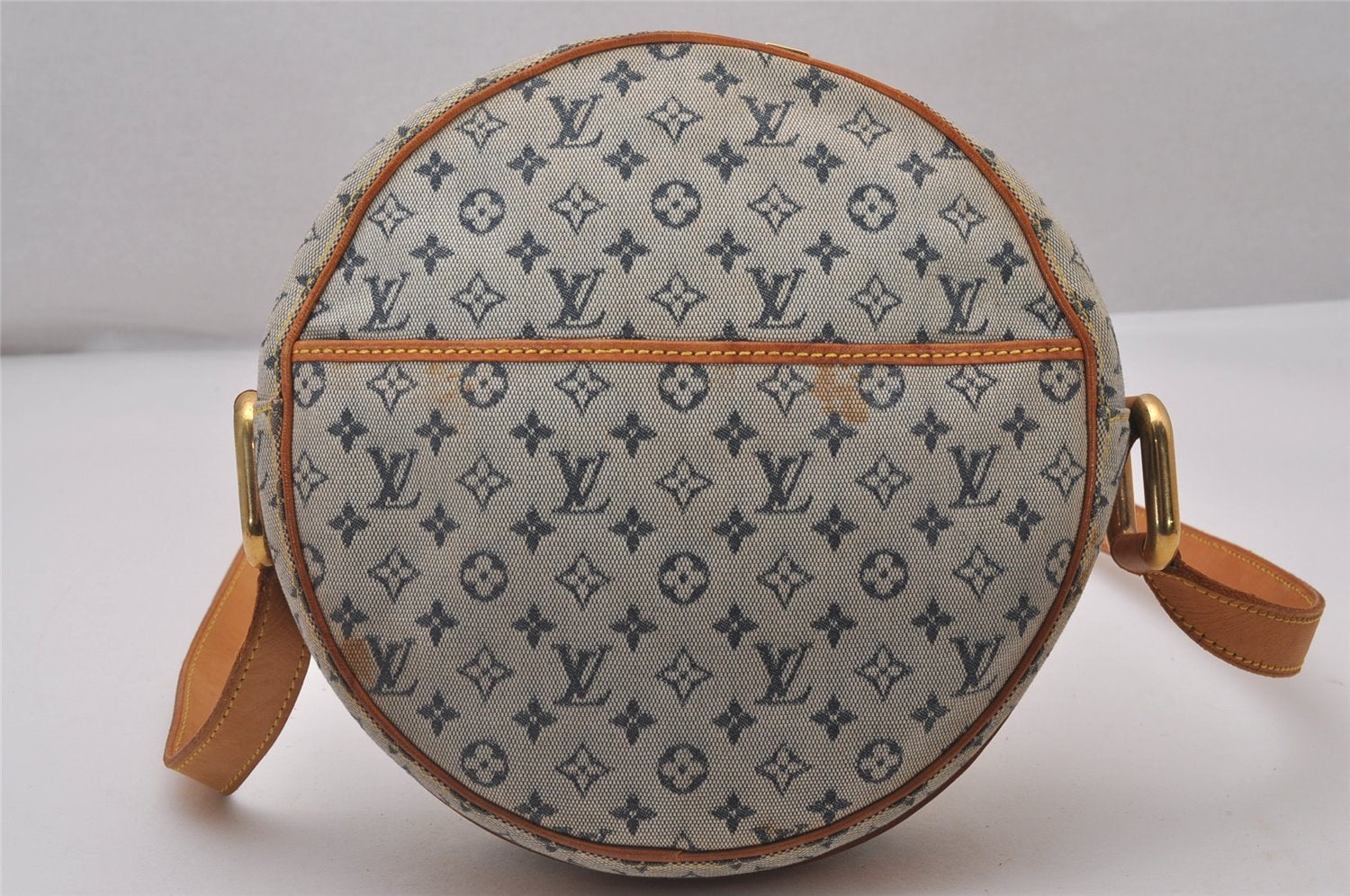 Auth Louis Vuitton Monogram Mini Jeanne GM Shoulder Cross Bag M92000 Blue 4562I