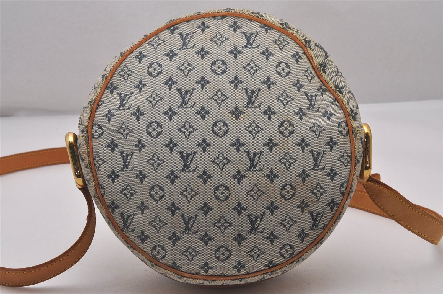 Auth Louis Vuitton Monogram Mini Jeanne GM Shoulder Cross Bag M92000 Blue 4562I