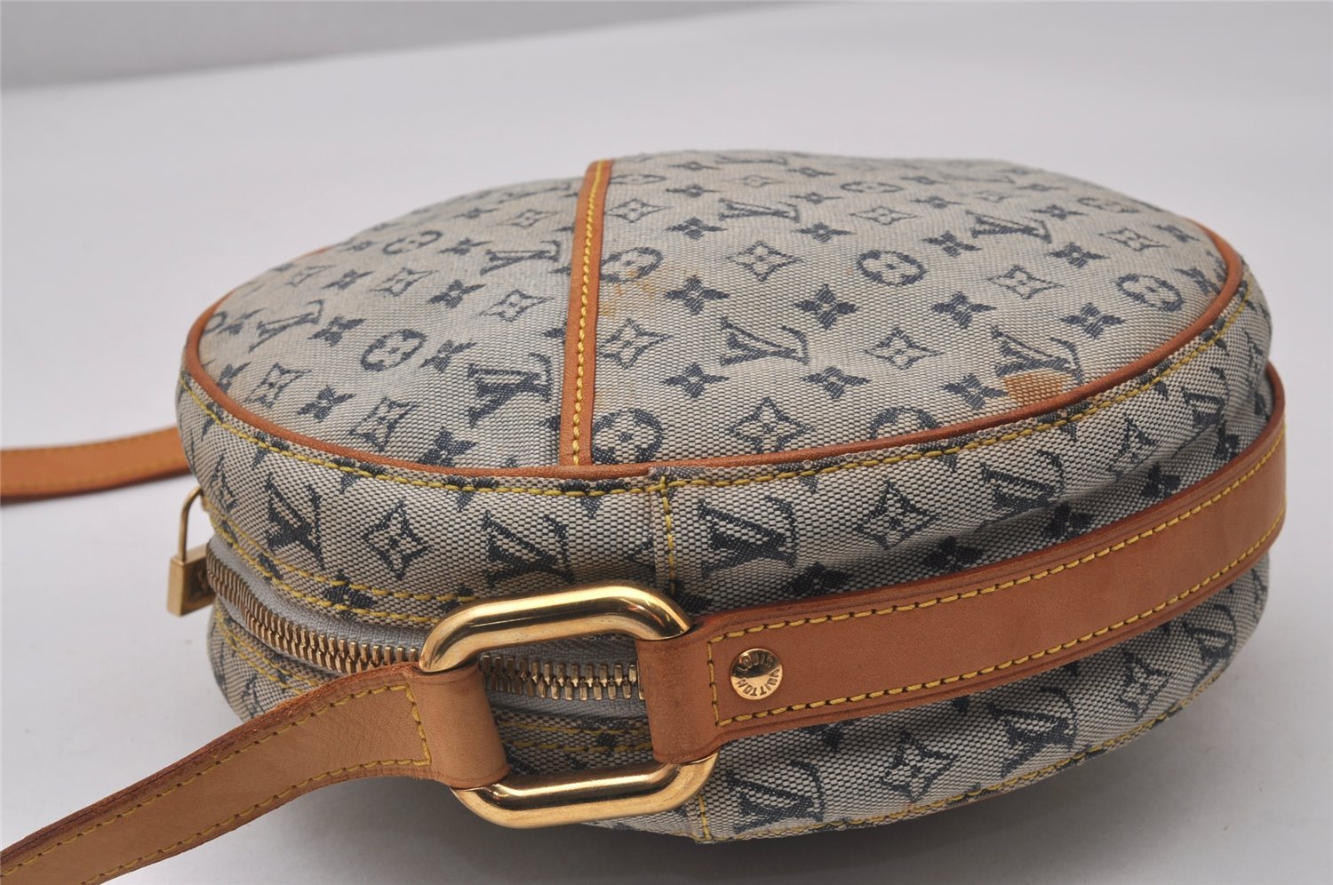 Auth Louis Vuitton Monogram Mini Jeanne GM Shoulder Cross Bag M92000 Blue 4562I