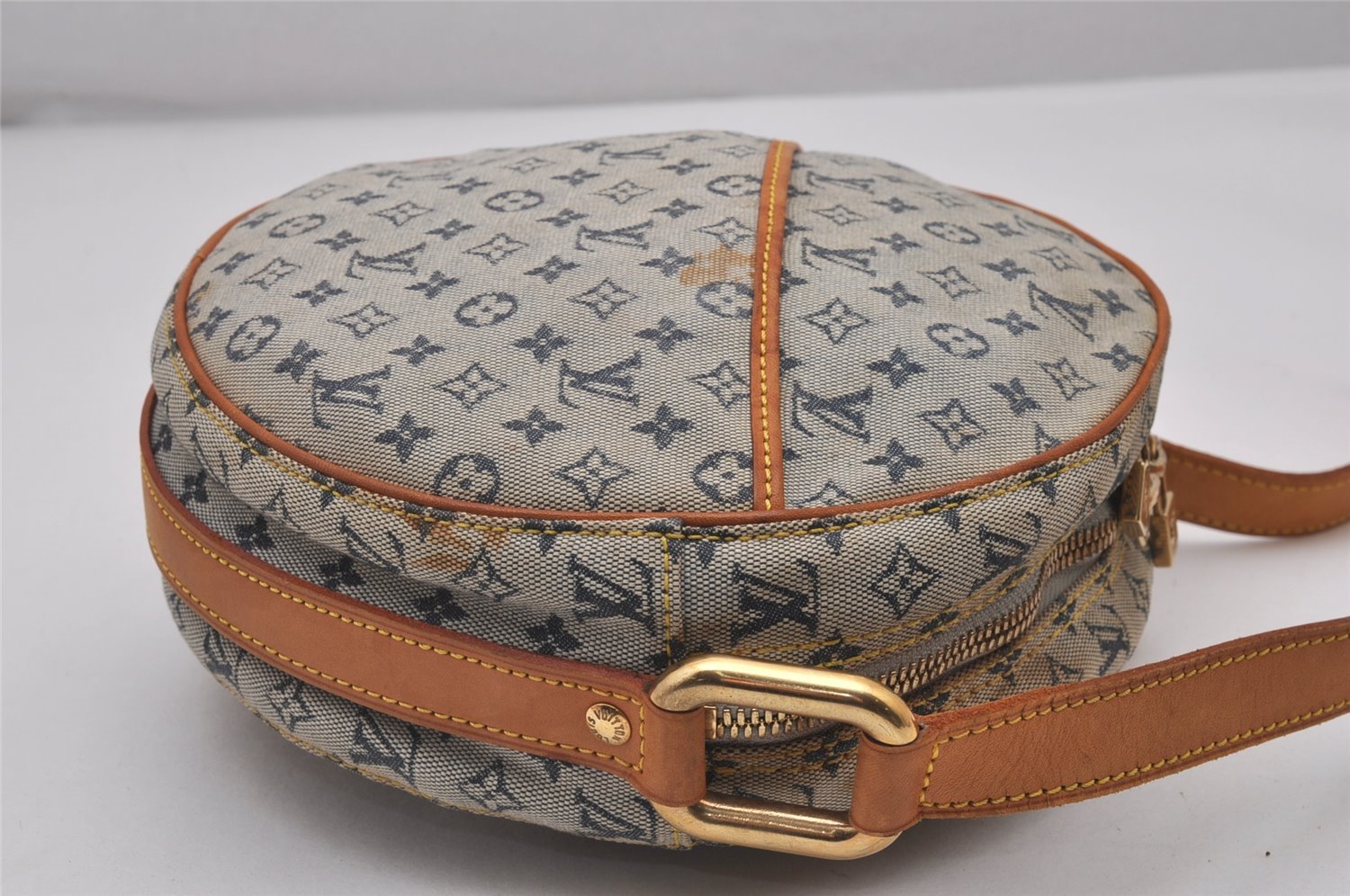 Auth Louis Vuitton Monogram Mini Jeanne GM Shoulder Cross Bag M92000 Blue 4562I
