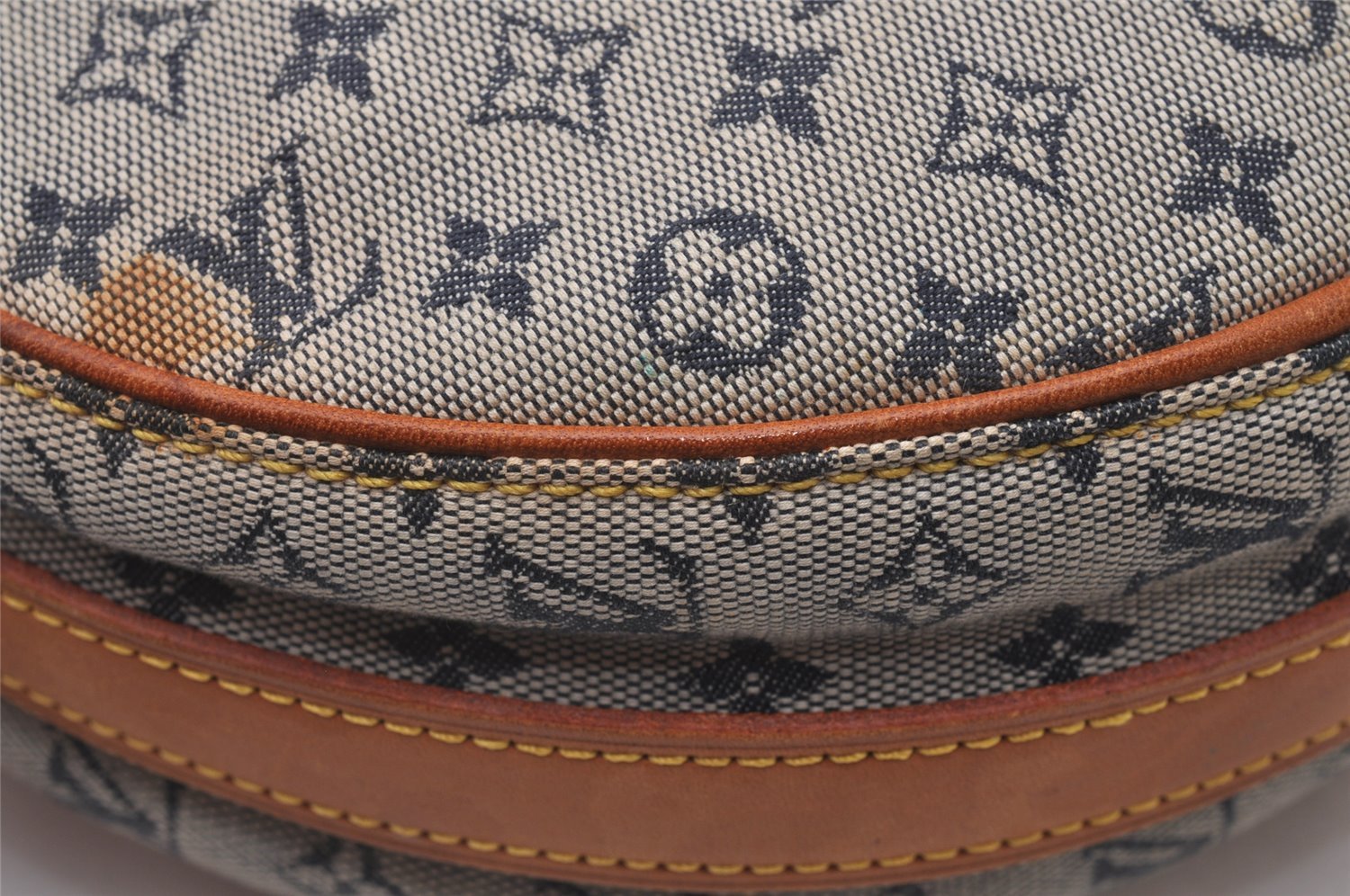 Auth Louis Vuitton Monogram Mini Jeanne GM Shoulder Cross Bag M92000 Blue 4562I