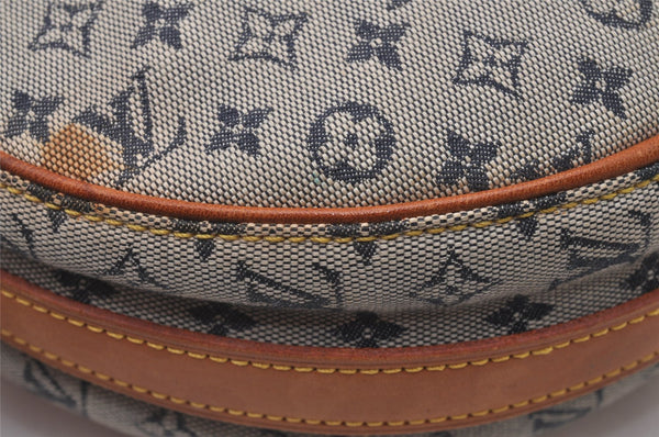 Auth Louis Vuitton Monogram Mini Jeanne GM Shoulder Cross Bag M92000 Blue 4562I