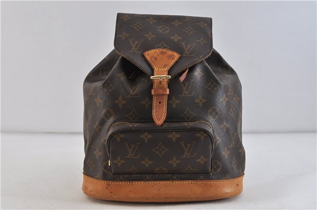 Authentic LOUIS VUITTON Monogram Montsouris MM Backpack M51136 LV 4563C