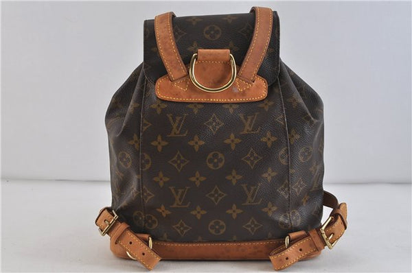 Authentic LOUIS VUITTON Monogram Montsouris MM Backpack M51136 LV 4563C