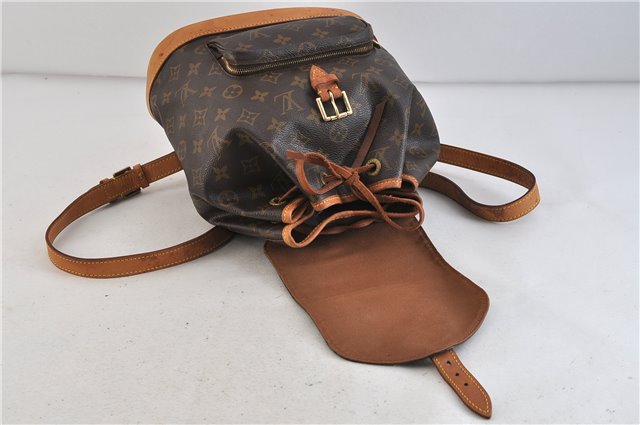 Authentic LOUIS VUITTON Monogram Montsouris MM Backpack M51136 LV 4563C