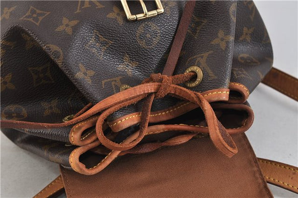 Authentic LOUIS VUITTON Monogram Montsouris MM Backpack M51136 LV 4563C