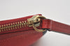 Authentic GUCCI Sylvie Biadera Stripe Clutch Bag Canvas Leather 524788 Red 4563I