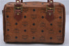 Authentic MCM Visetos Leather Vintage 2Way Shoulder Hand Bag Purse Brown 4565C