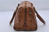 Authentic MCM Visetos Leather Vintage 2Way Shoulder Hand Bag Purse Brown 4565C