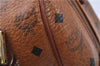 Authentic MCM Visetos Leather Vintage 2Way Shoulder Hand Bag Purse Brown 4565C