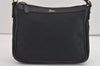 Authentic GUCCI Shoulder Hand Bag Purse GG Canvas Leather 146244 Black 4565I