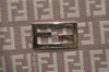 Authentic FENDI Vintage Zucchino Hand Bag Purse Canvas Leather Beige 4566I