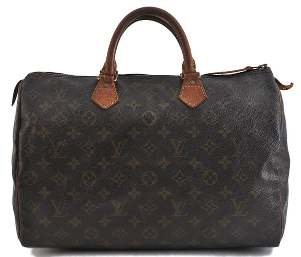 Authentic LOUIS VUITTON Monogram Speedy 35 Hand Bag Purse M41524 LV 4566C