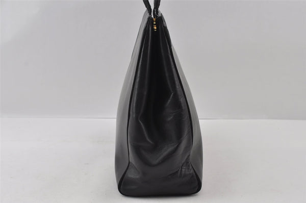 Authentic Salvatore Ferragamo Vara Shoulder Tote Bag Leather Black SF 4567I