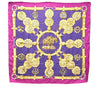 Authentic HERMES Carre 90 Scarf "cuivreries" Silk Purple 4569D