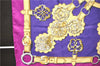 Authentic HERMES Carre 90 Scarf "cuivreries" Silk Purple 4569D