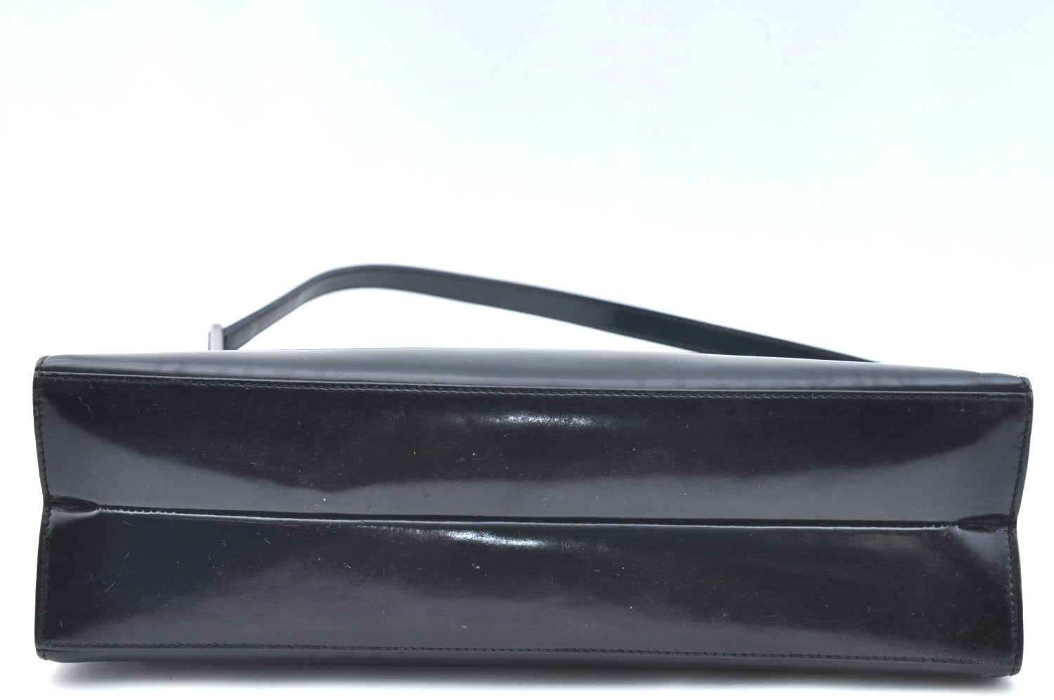 Authentic GUCCI Vintage Shoulder Hand Bag Purse Leather Black 4570H