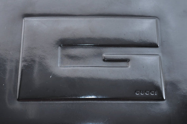 Authentic GUCCI Vintage Shoulder Hand Bag Purse Leather Black 4570H