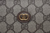 Authentic GUCCI Vintage Clutch Hand Bag Purse GG PVC Leather Brown 4570I